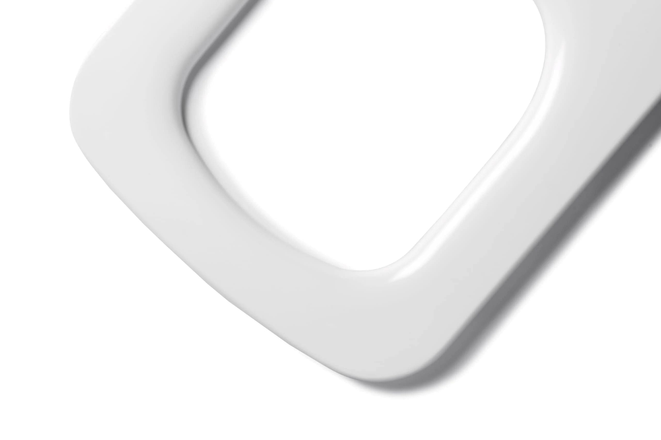 Croydex Leven Square Flexi-Fix Soft Close Quick Release Top Fix Anti-Bacterial White Thermoset Toilet Seat