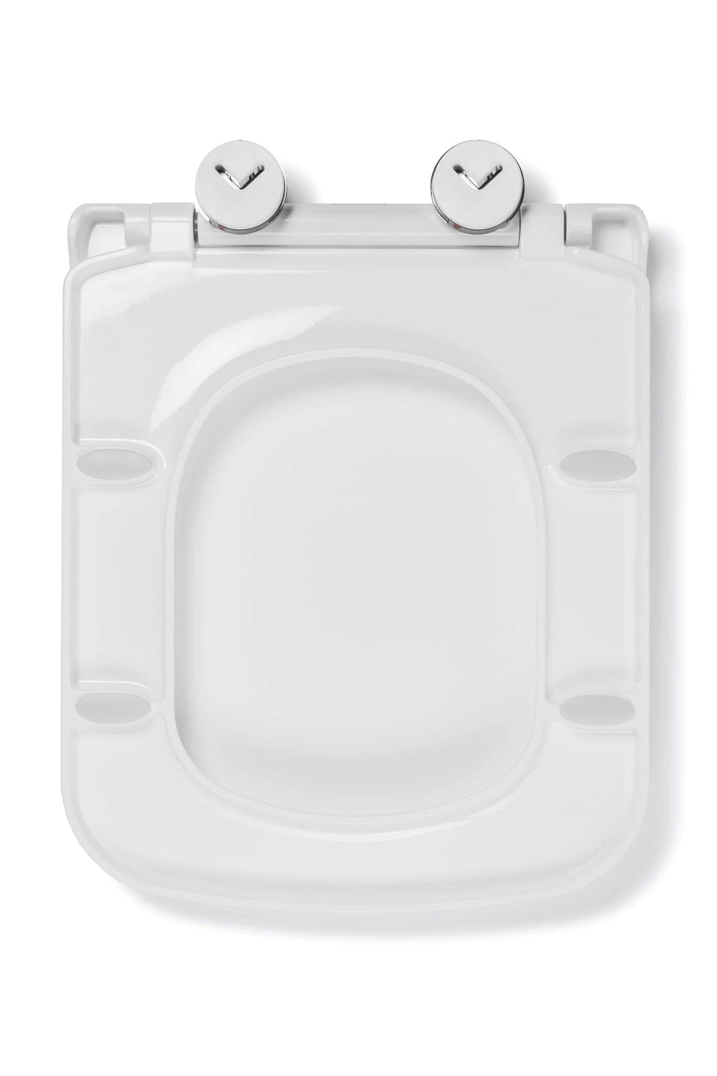 Croydex Leven Square Flexi-Fix Soft Close Quick Release Top Fix Anti-Bacterial White Thermoset Toilet Seat