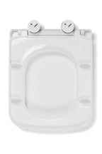 Croydex Leven Square Flexi-Fix Soft Close Quick Release Top Fix Anti-Bacterial White Thermoset Toilet Seat