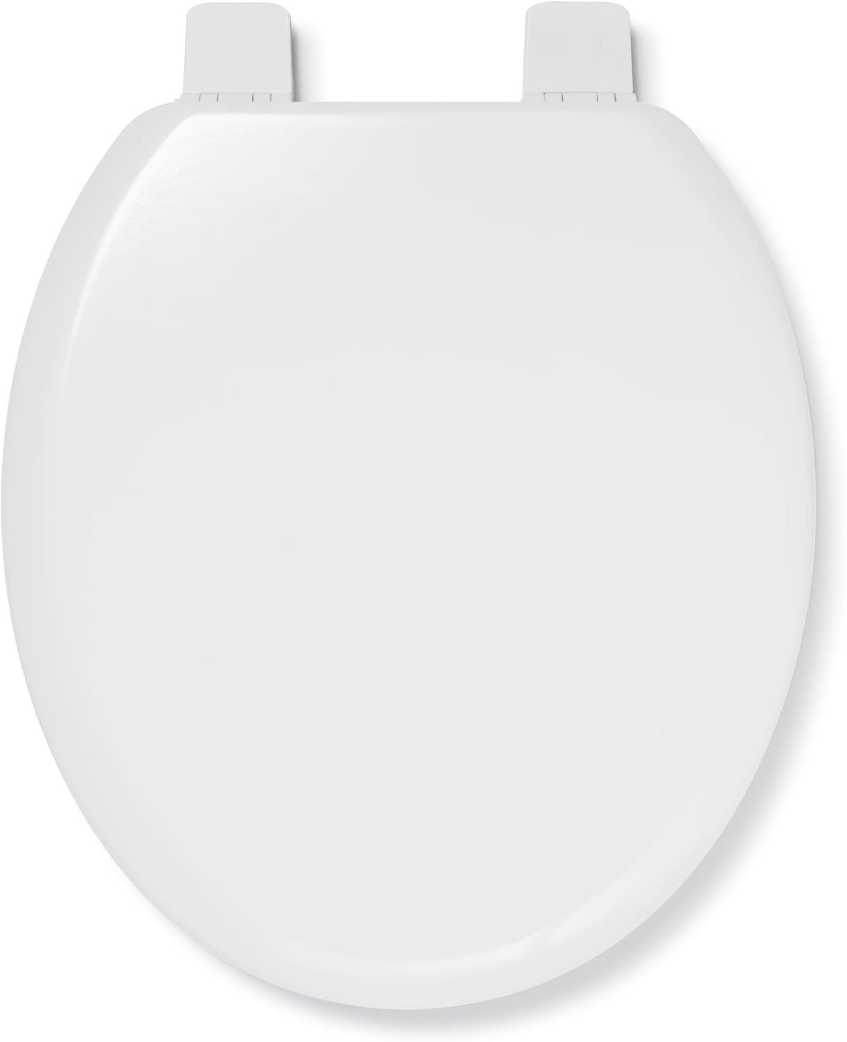 Croydex Abberton Oval Stick 'n Lock Plastic Hinge Anti-Bacterial Top-Fix Moulded Wood Toilet Seat