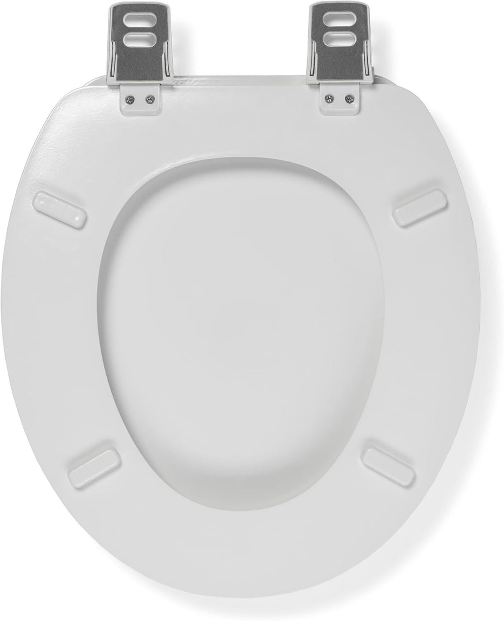 Croydex Abberton Oval Stick 'n Lock Plastic Hinge Anti-Bacterial Top-Fix Moulded Wood Toilet Seat