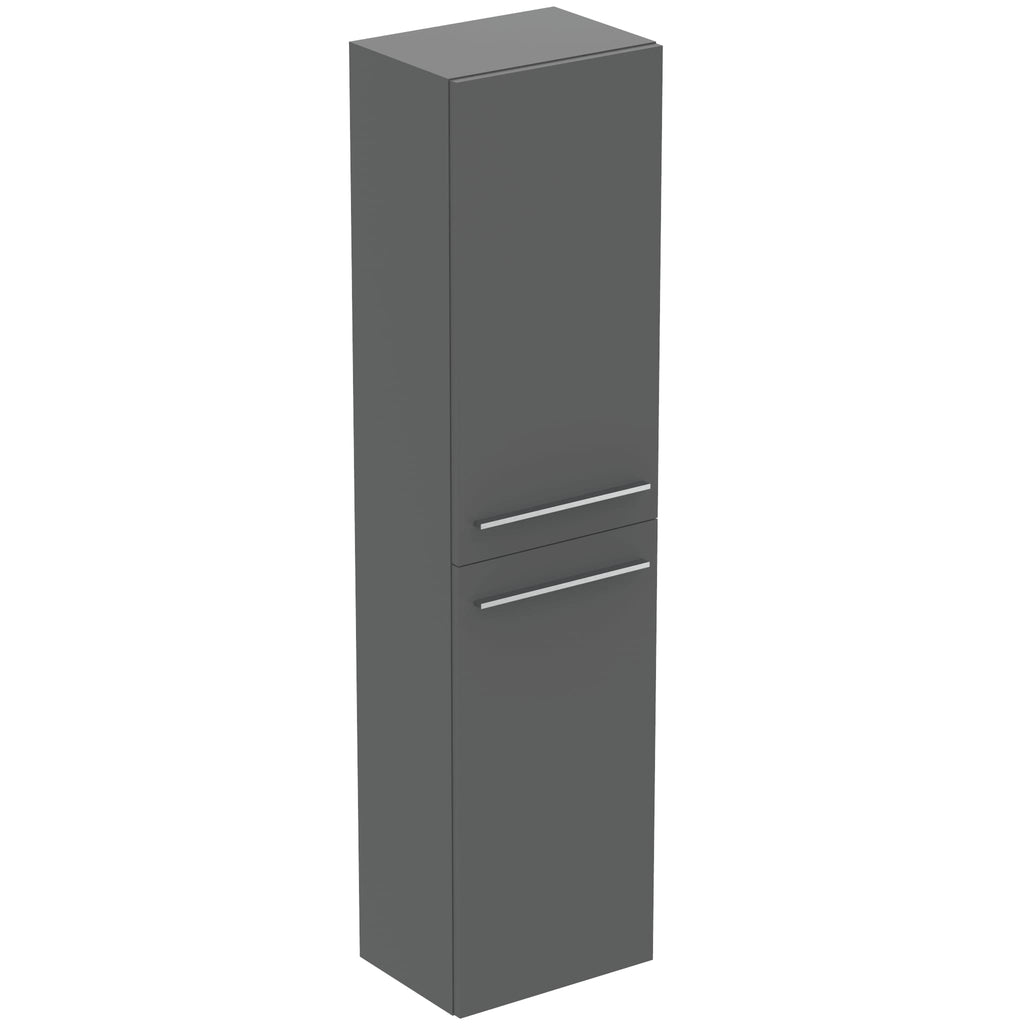 Ideal Standard i.Life A tall column unit with 2 doors (separate handles required), matt quartz grey
