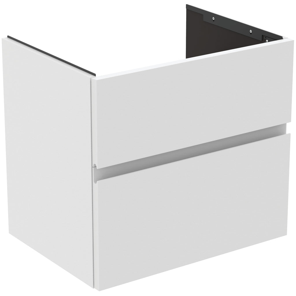 Ideal Standard Finesse 600mm X 440mm Wall Mounted Vanity Unit With 2 Drawers Matt White