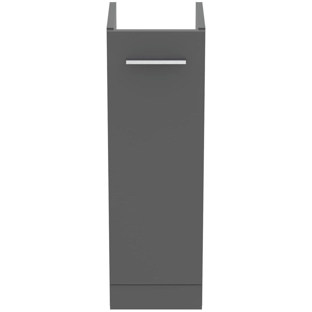 Ideal Standard i.Life A Slimline Pedestal Vanity Unit 225 x 260mm 1 Door Quartz Grey Matt