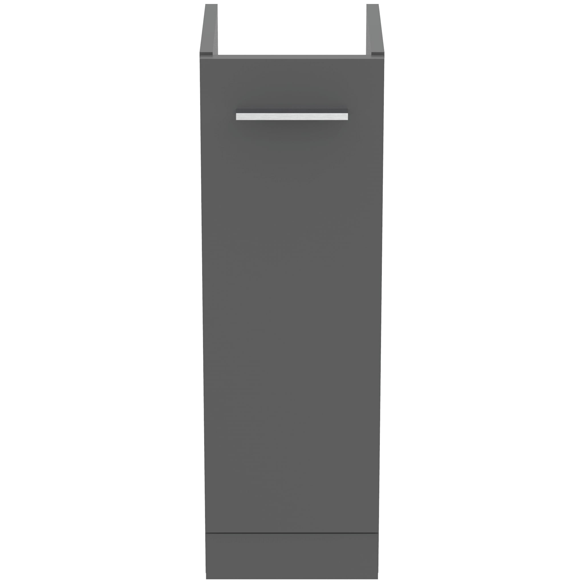 Ideal Standard i.Life A Slimline Pedestal Vanity Unit 225 x 260mm 1 Door Quartz Grey Matt