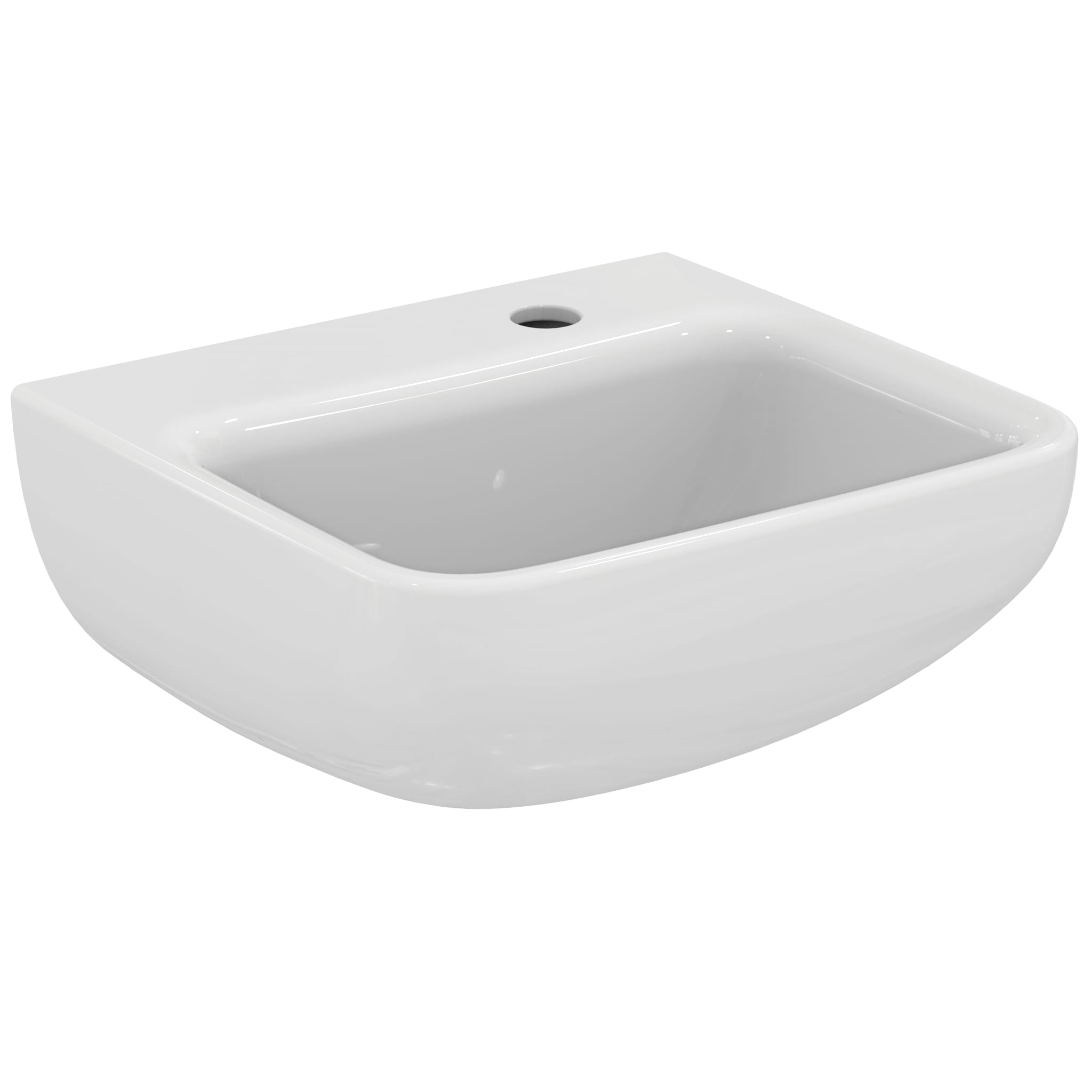 Armitage Shanks Contour 21+ 40cm back outlet basin with one right-hand taphole and anti-microbial glaze