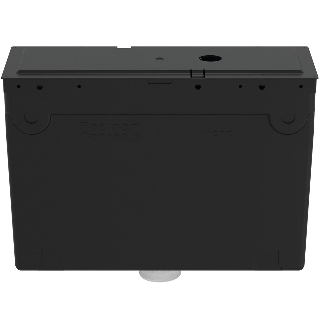 Armitage Shanks conceala 2 delay fill 4.5 litre cistern with single flush valve, bottom supply, internal overflow and alternative height plastic flushbends.