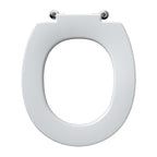 Armitage Shanks Contour 21 toilet seat only with bottom fix hinges for 355mm high toilet bowls, white.
