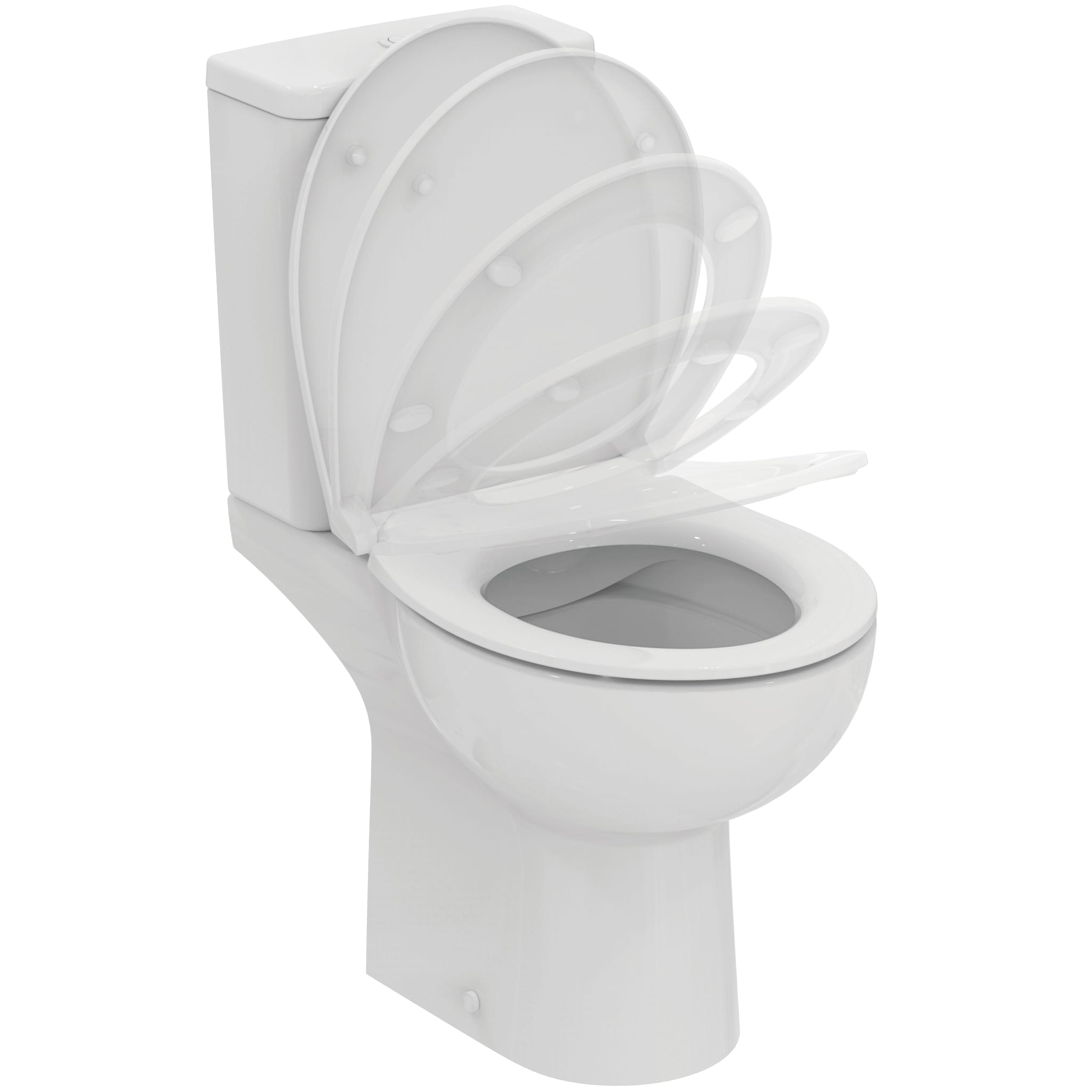 Ideal Standard Simplicity+ Close-coupled open bowl toilet bundle 365x620mm horizontal outlet