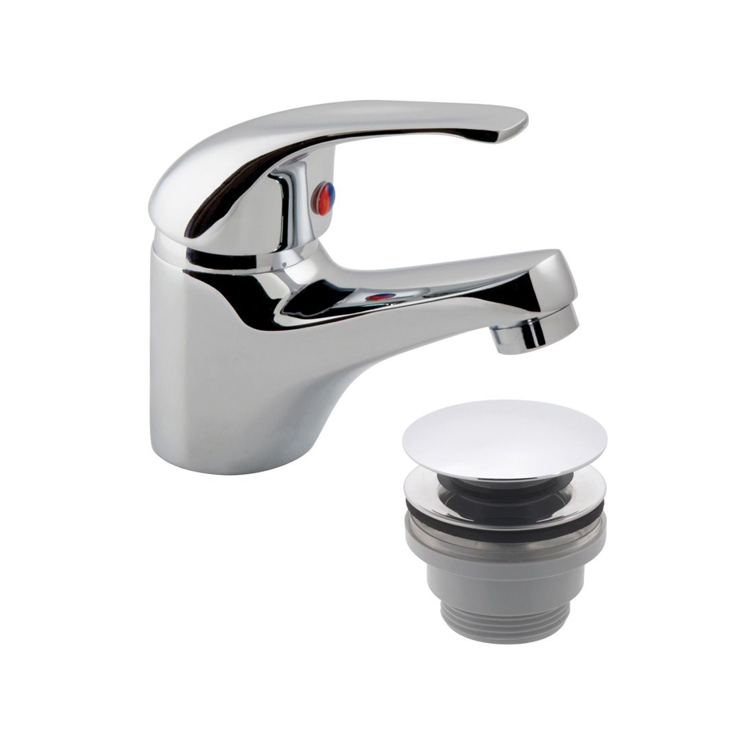 Vado Matrix Mono Basin Mixer Tap Including Click Clack Waste A Chrome