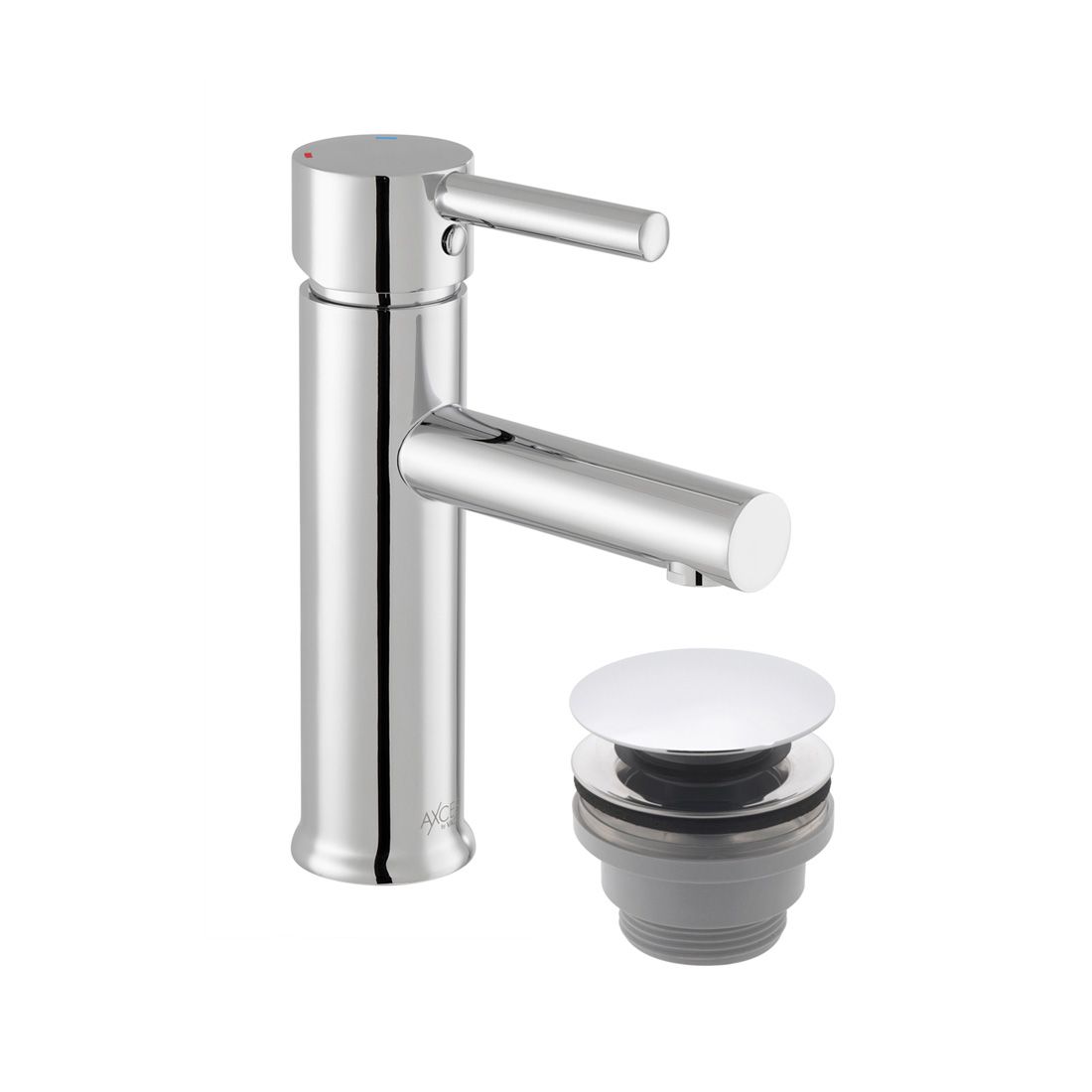 Vado Nuri Mono Basin Mixer With Click Clck Waste AX-NUR-100/CC-FR5- Chrome