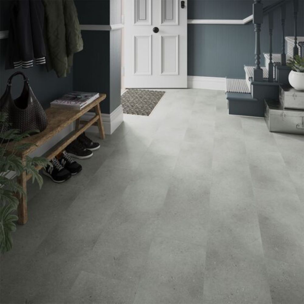 Clicklux Axia Concrete Grey 305 x 610mm SPC Flooring Pk/10