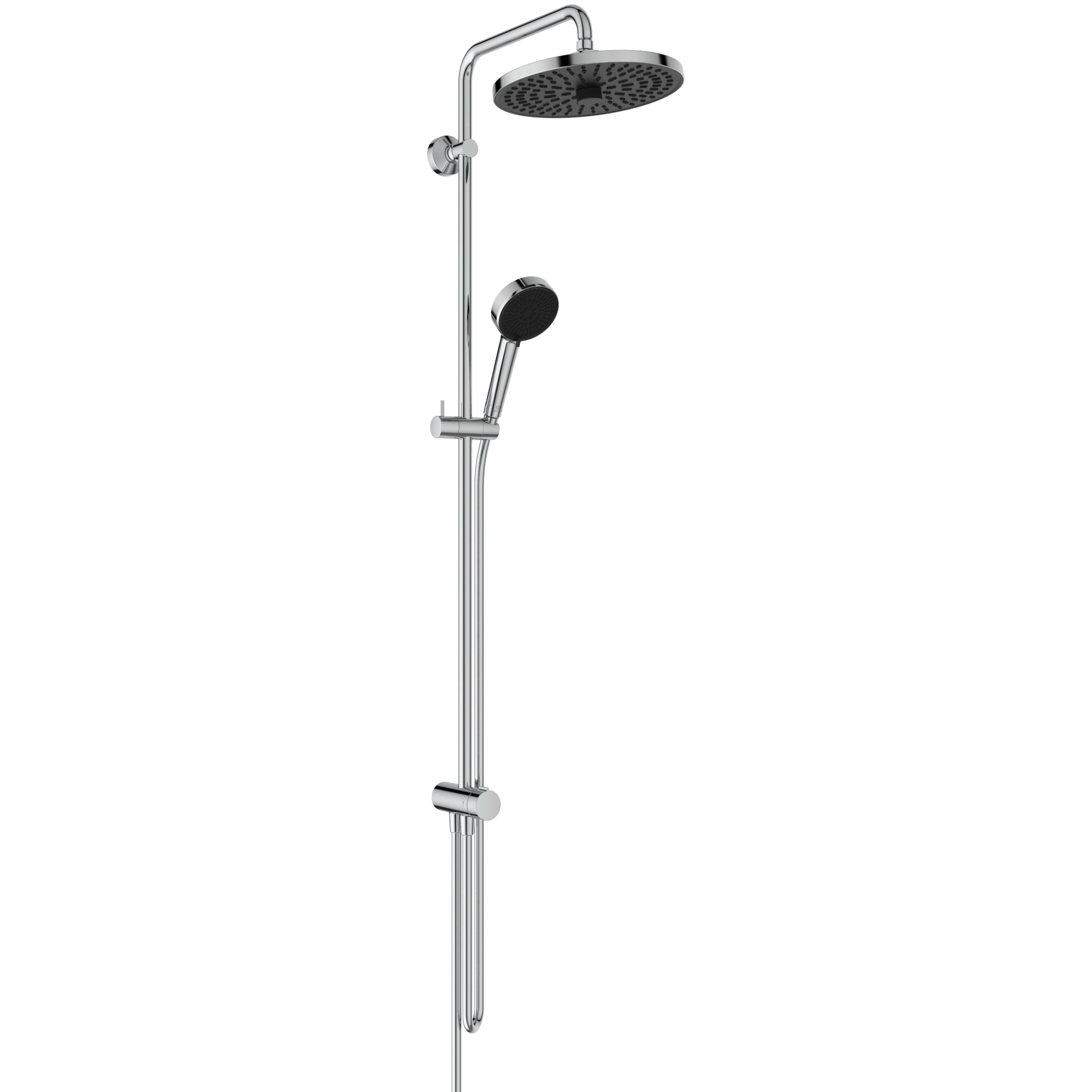 Ideal Standard Ceraflow T25+ shower diverter system with 260mm 2 function showerhead and 100mm 2 function handspray Chrome