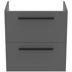Ideal Standard i.Life S Wall Hung 2 Drawers Vanity Unit 600(W)mm Quartz Grey Matt