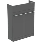 Ideal Standard i.Life S Slimline Floorstanding 2 Doors Semi-Recess Unit 600(W)mm Quartz Grey Matt