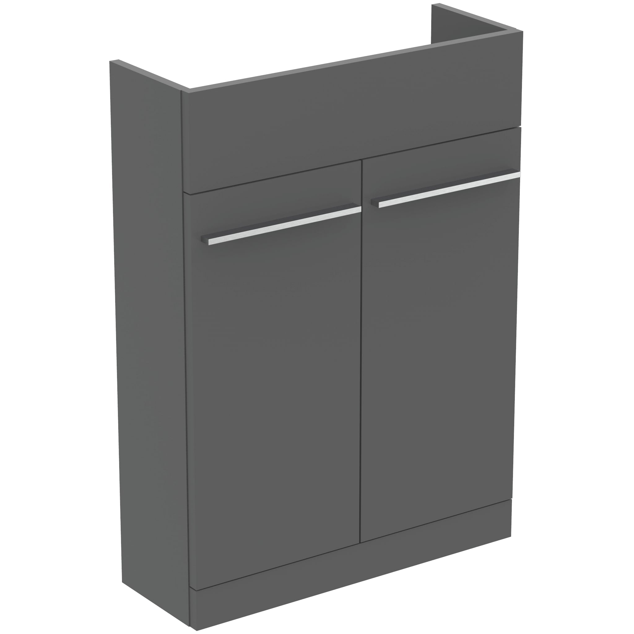 Ideal Standard i.Life S Slimline Floorstanding 2 Doors Semi-Recess Unit 600(W)mm Quartz Grey Matt