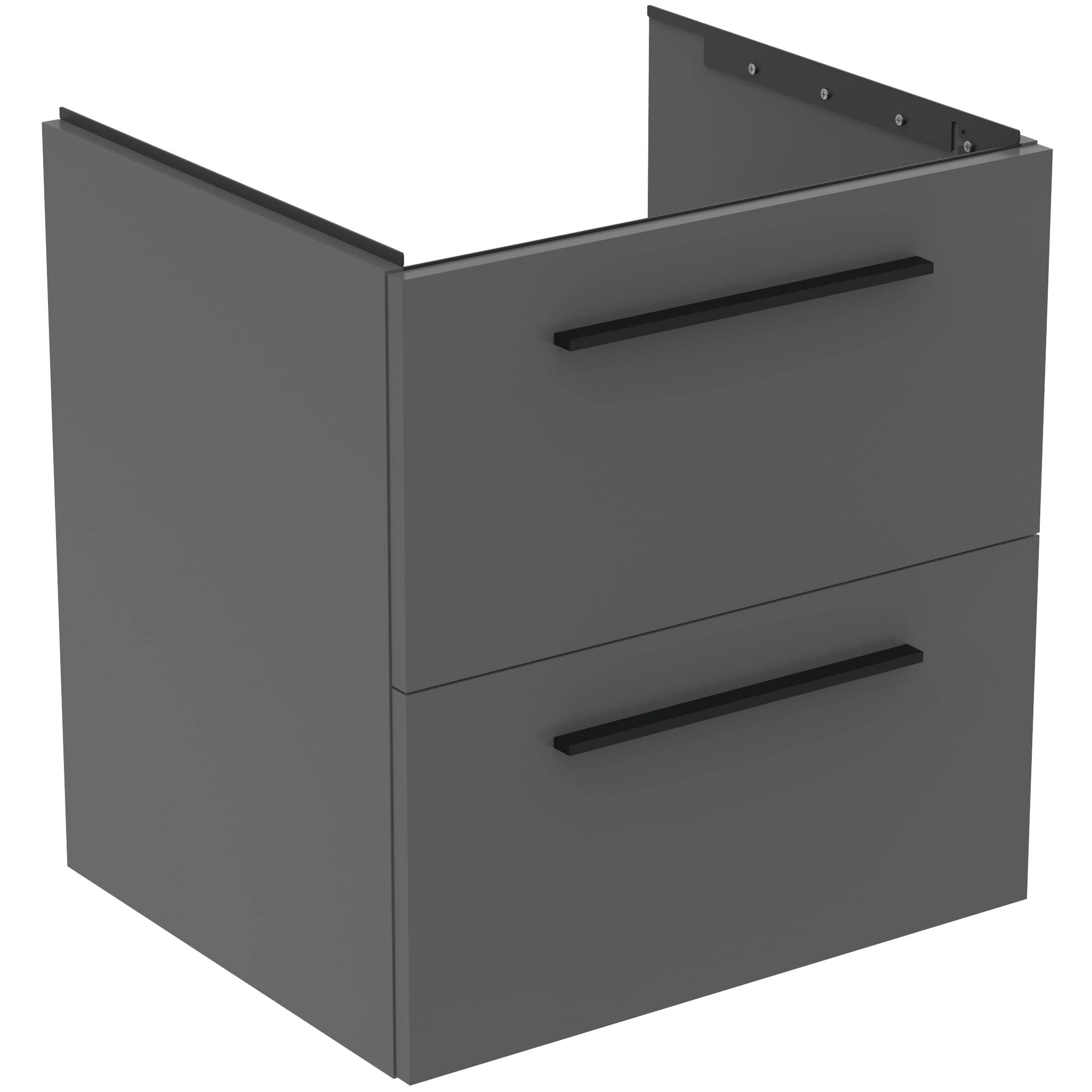 Ideal Standard i.Life B 600mm Wall Hung Vanity Unit With 2 Drawers Matt Quartz Grey