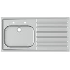 Armitage Shanks DOON | Sink 1200x600x340 mm in stainless steel finish, 2 tap holes