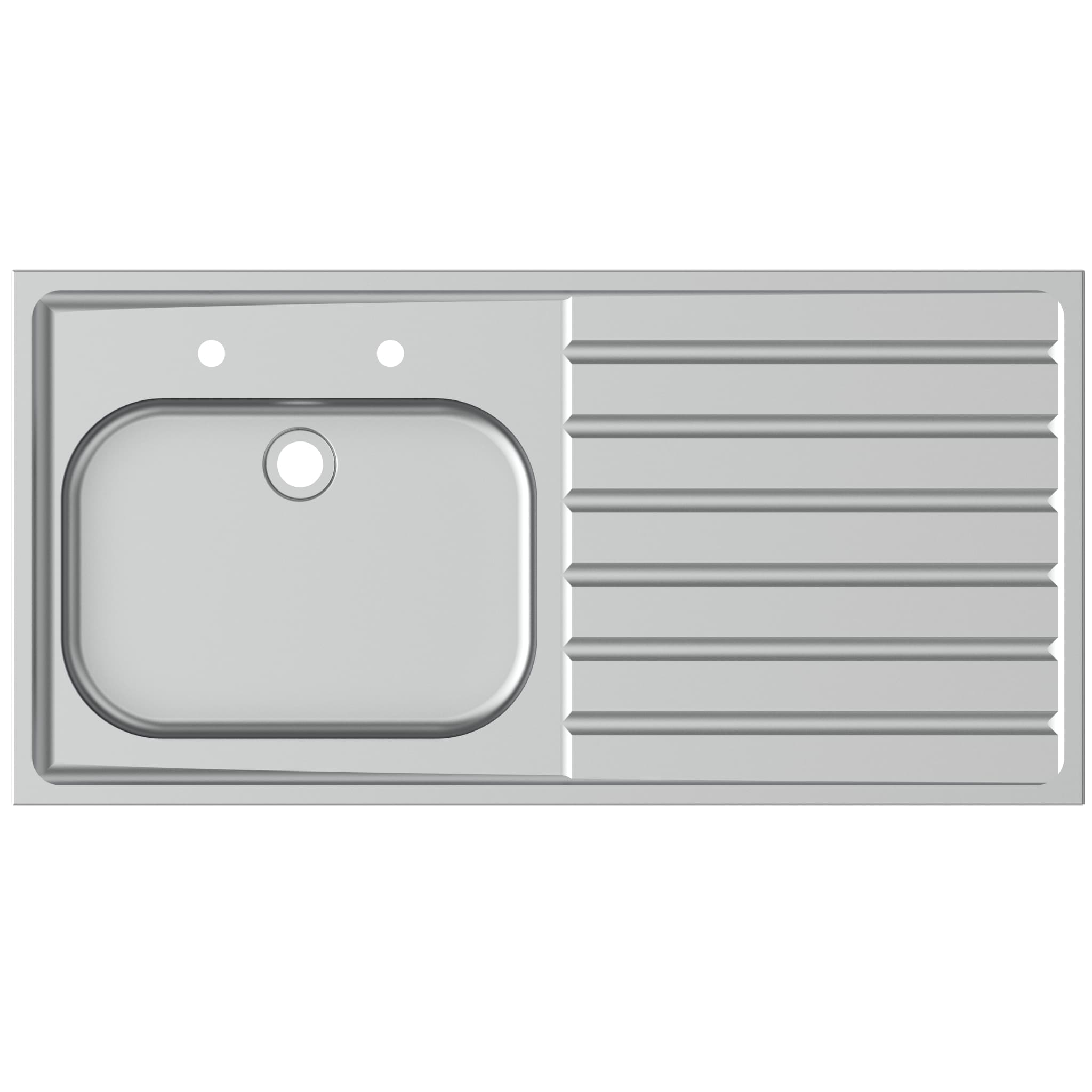 Armitage Shanks DOON | Sink 1200x600x340 mm in stainless steel finish, 2 tap holes