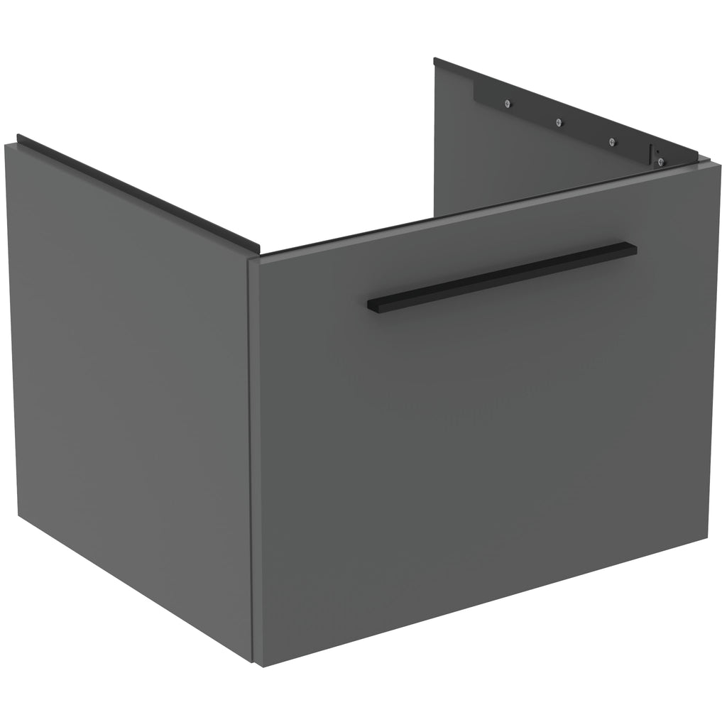 Ideal Standard i.Life B 600mm Wall Hung Vanity Unit With 1 Drawer Matt Quartz Grey
