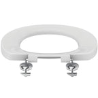 Armitage Shanks Contour 21 toilet seat only with bottom fix hinges for 355mm high toilet bowls, white.
