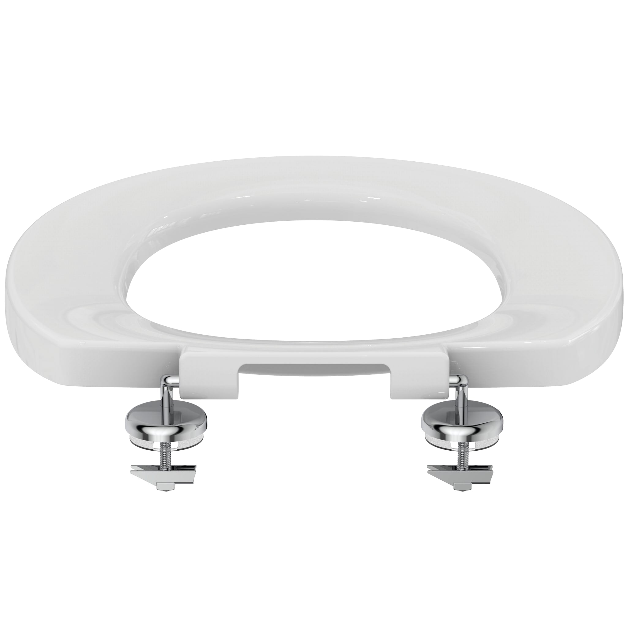 Armitage Shanks Contour 21 toilet seat only with bottom fix hinges for 355mm high toilet bowls, white.