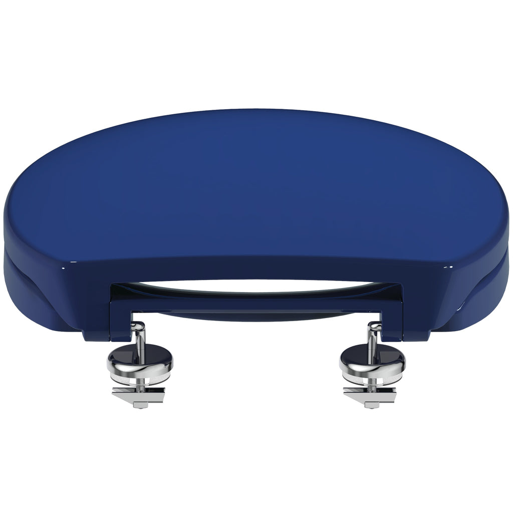 Armitage Shanks Contour 21 toilet seat and cover with top fixing hinges, blue.