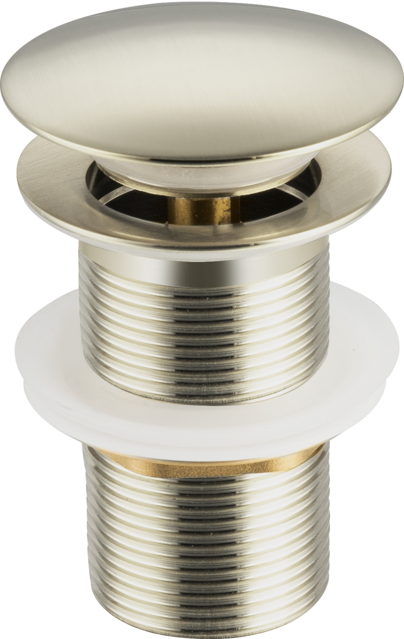 iflo 1 1/4 Clicker Basin Waste Unslotted - Brushed Brass