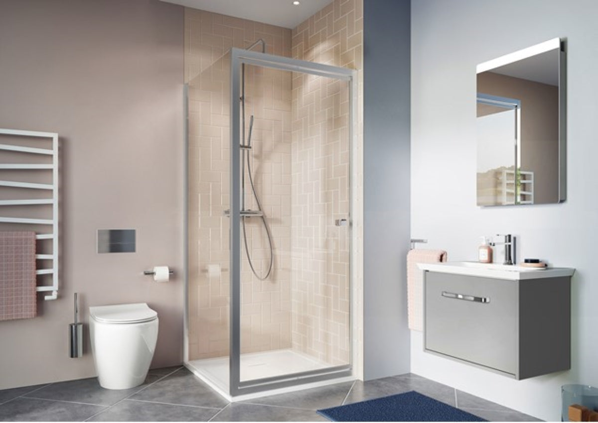 Crosswater Clear 6 900 Infold Door Silver