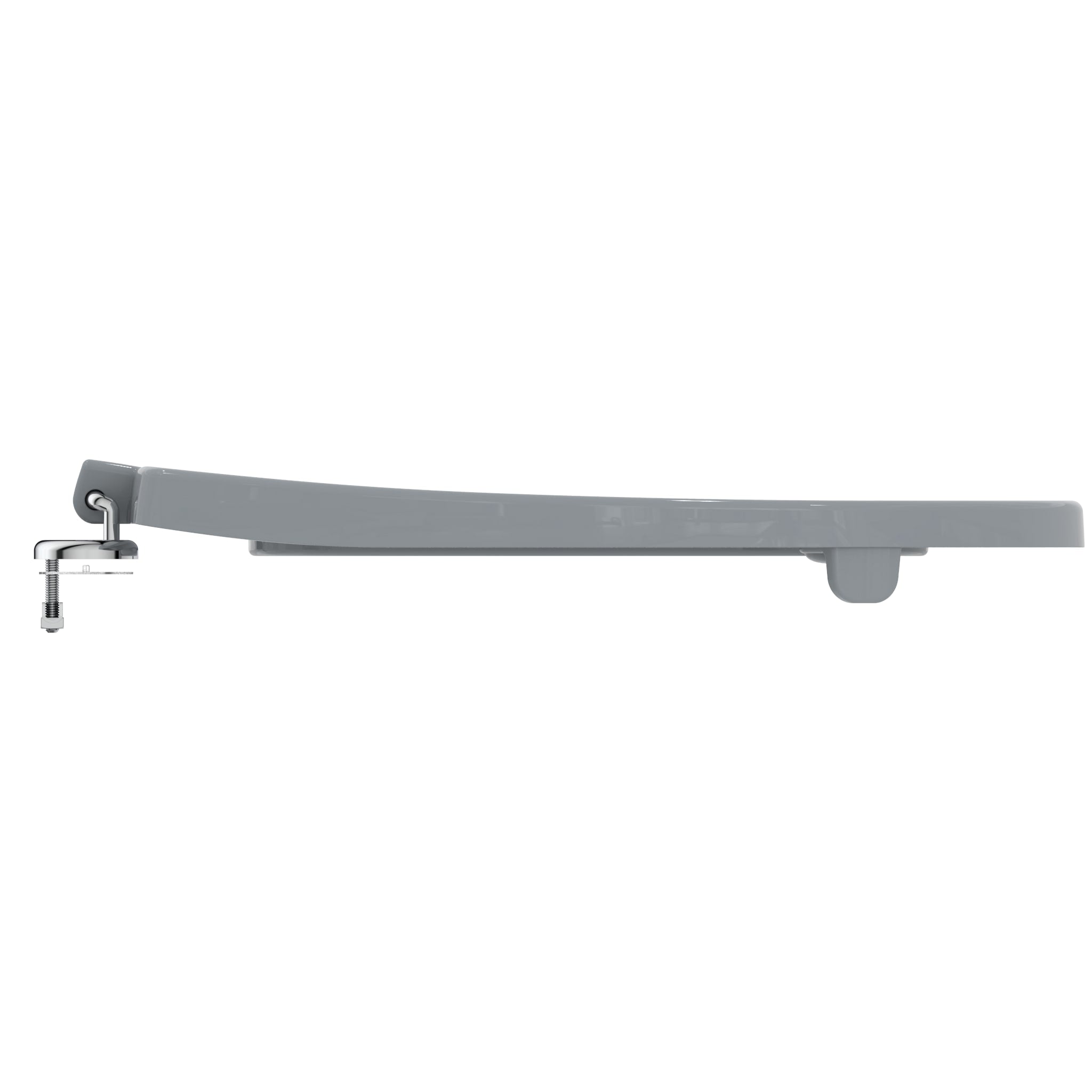Armitage Shanks Contour 21 toilet seat only with top fixing hinges and retaining buffers, grey