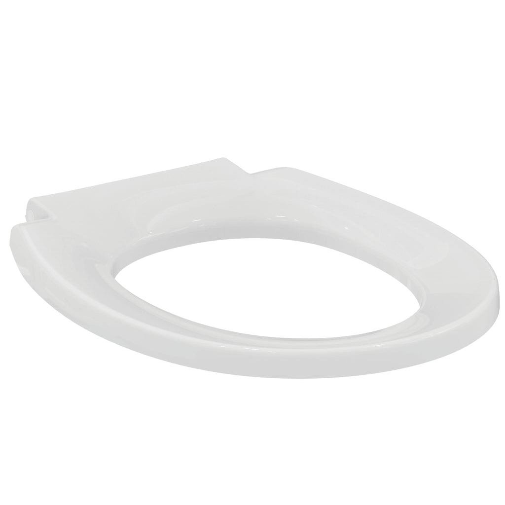 Armitage Shanks Contour 21 toilet seat only with bottom fix hinges for 305mm high toilet bowls, white.