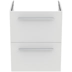 Ideal Standard i.Life S 50cm compact wall hung vanity unit with 2 drawers (separate handles required), matt white