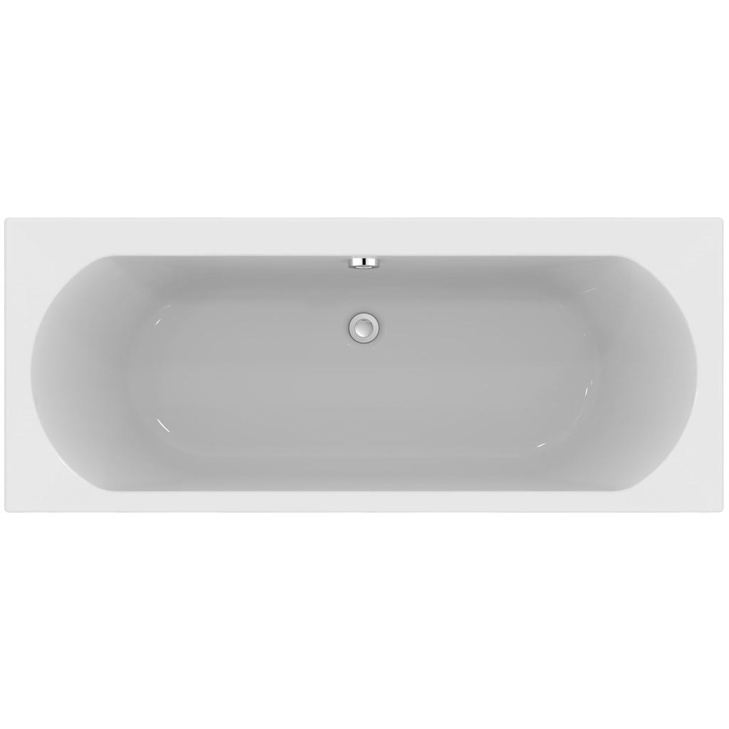 Ideal Standard Tesi Double Ended Bath 170 x 70 White No Tap Holes Idealform Plus+