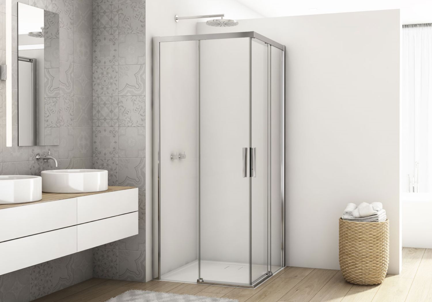 Kudos Showers Divera Sliding Corner Entry Door 900 x 900mm