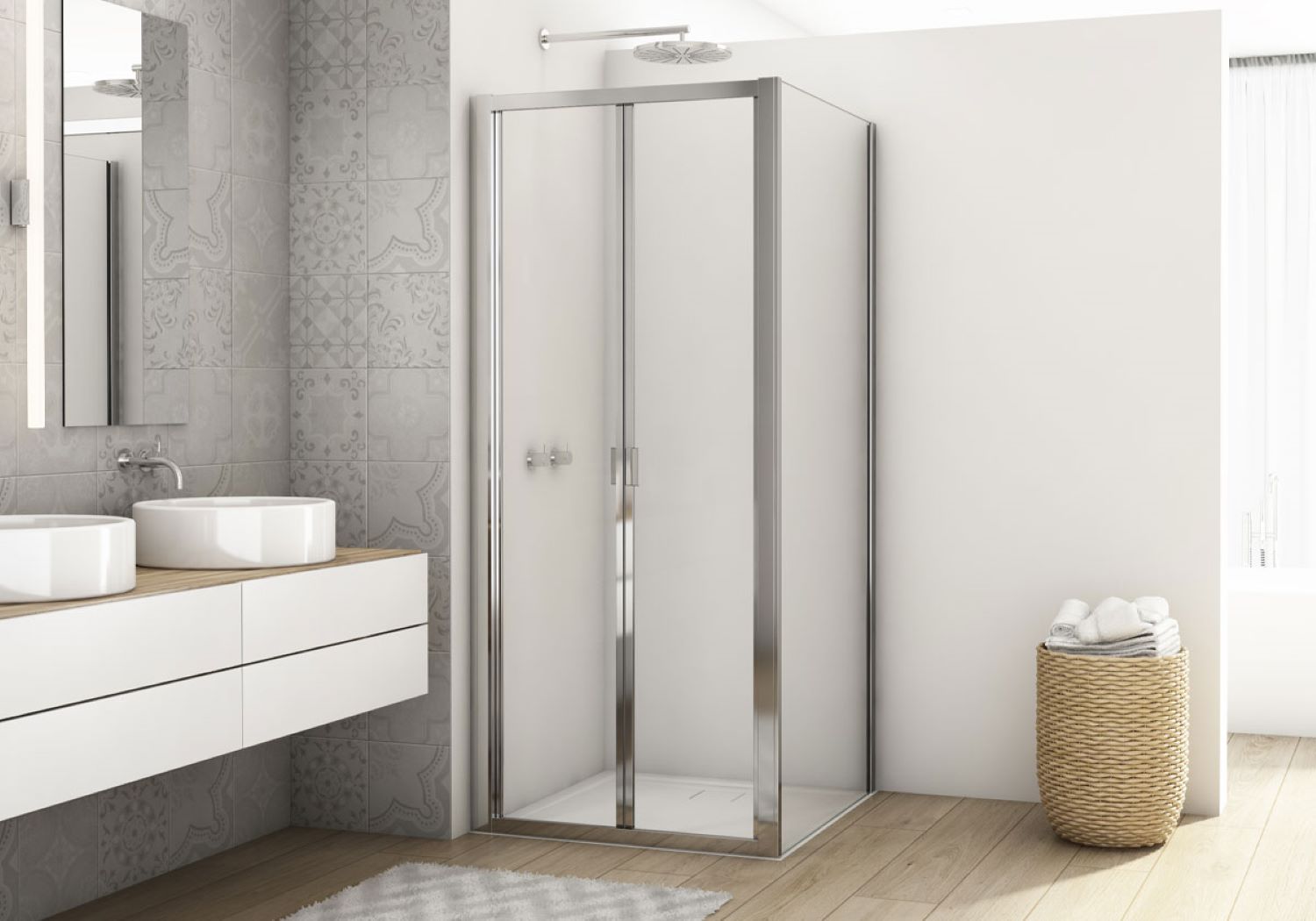 Kudos Showers Divera Bifold Door 900mm Chrome