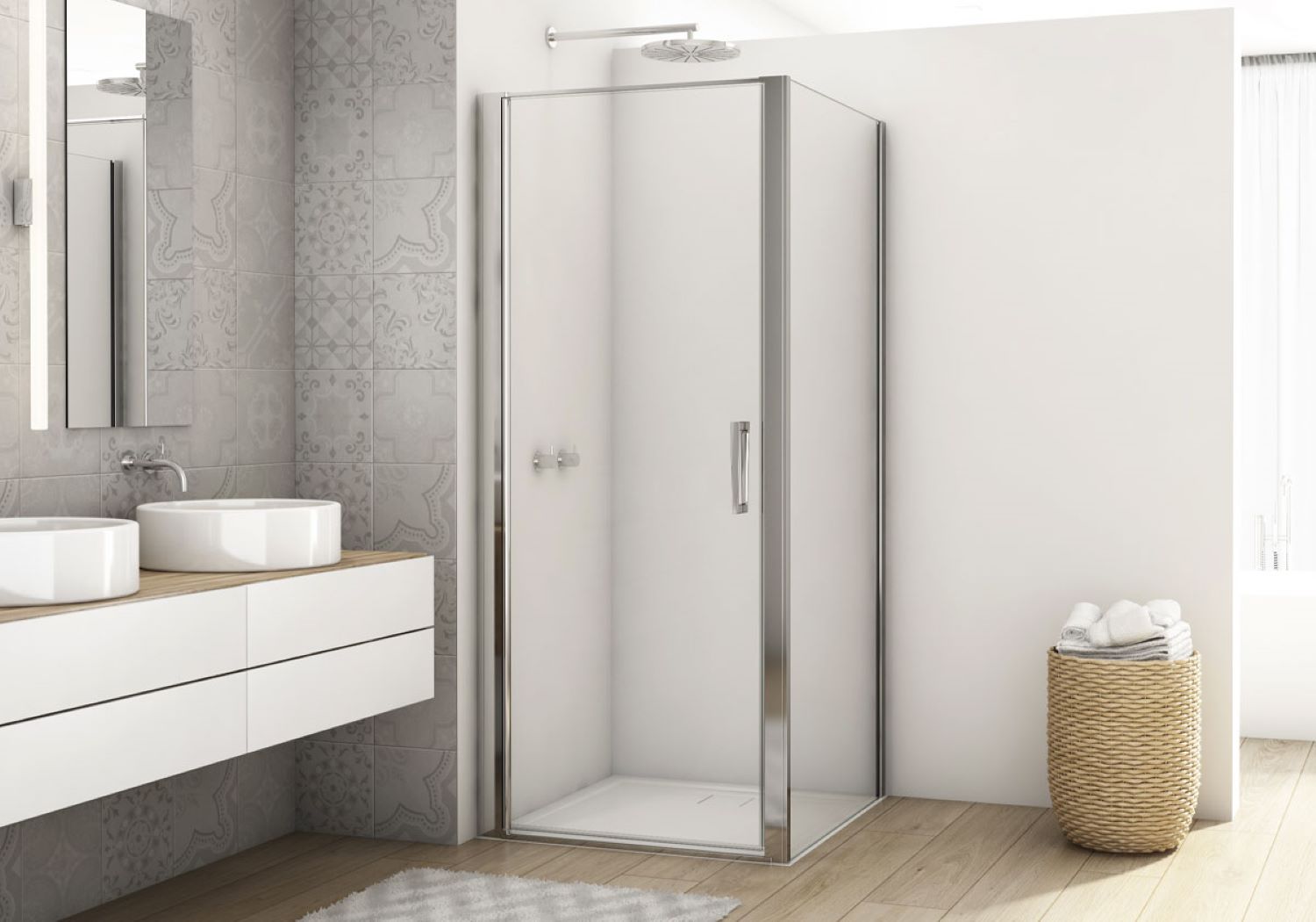Kudos Showers Divera Side Panel 800mm Chrome