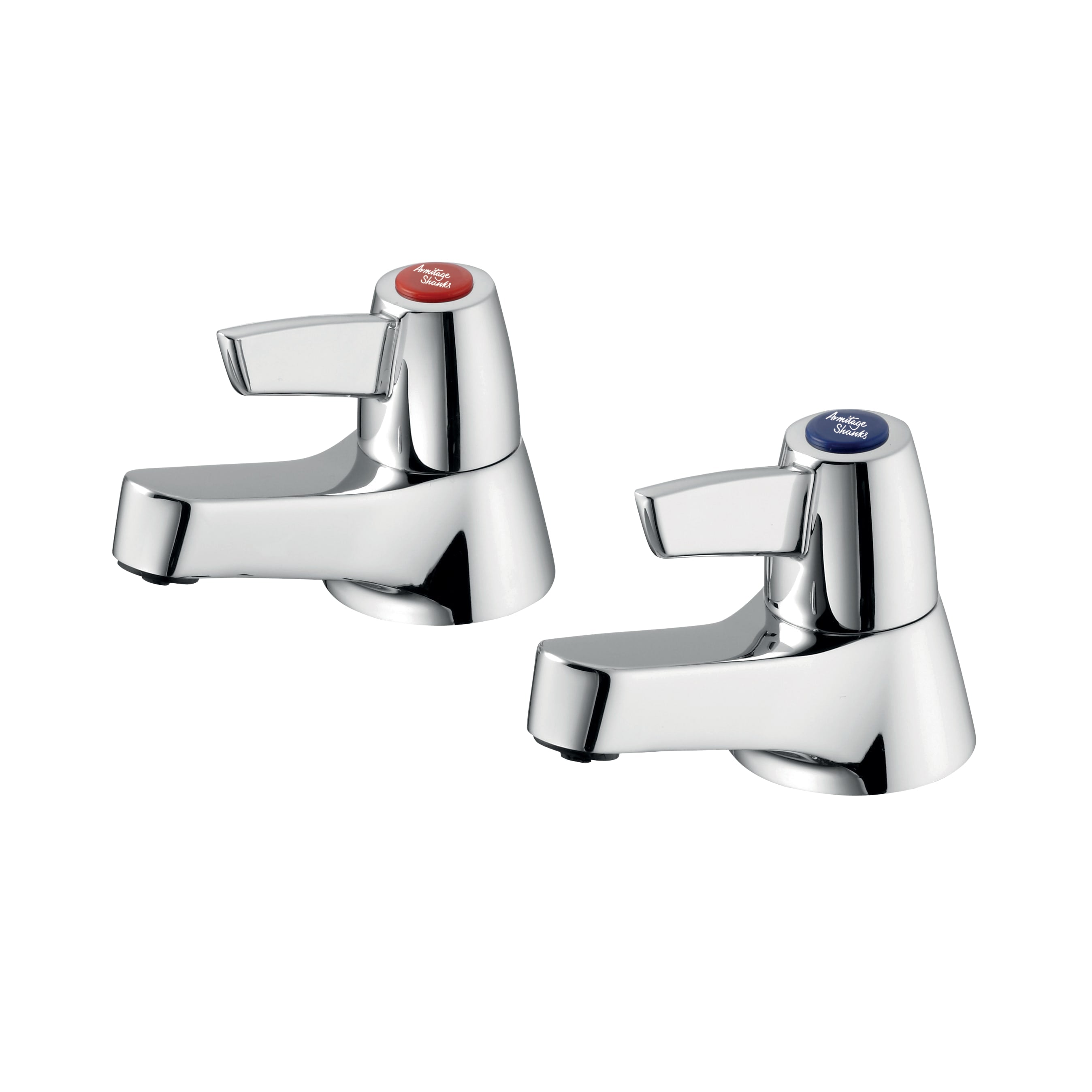 Armitage Shanks Sandringham 21 bath pillar taps with lever handles Chrome