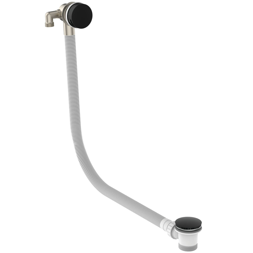 Ideal Standard IDEALFILL BATH FILLER CLICKER WASTE AND OVERFLOW SILK BLACK