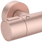 Ideal Standard Ceratherm ALU+ Shower System with exposed single lever shower mixer 260mm 2 function shower head 100mm 2 function handspray and 2 shelves Rose