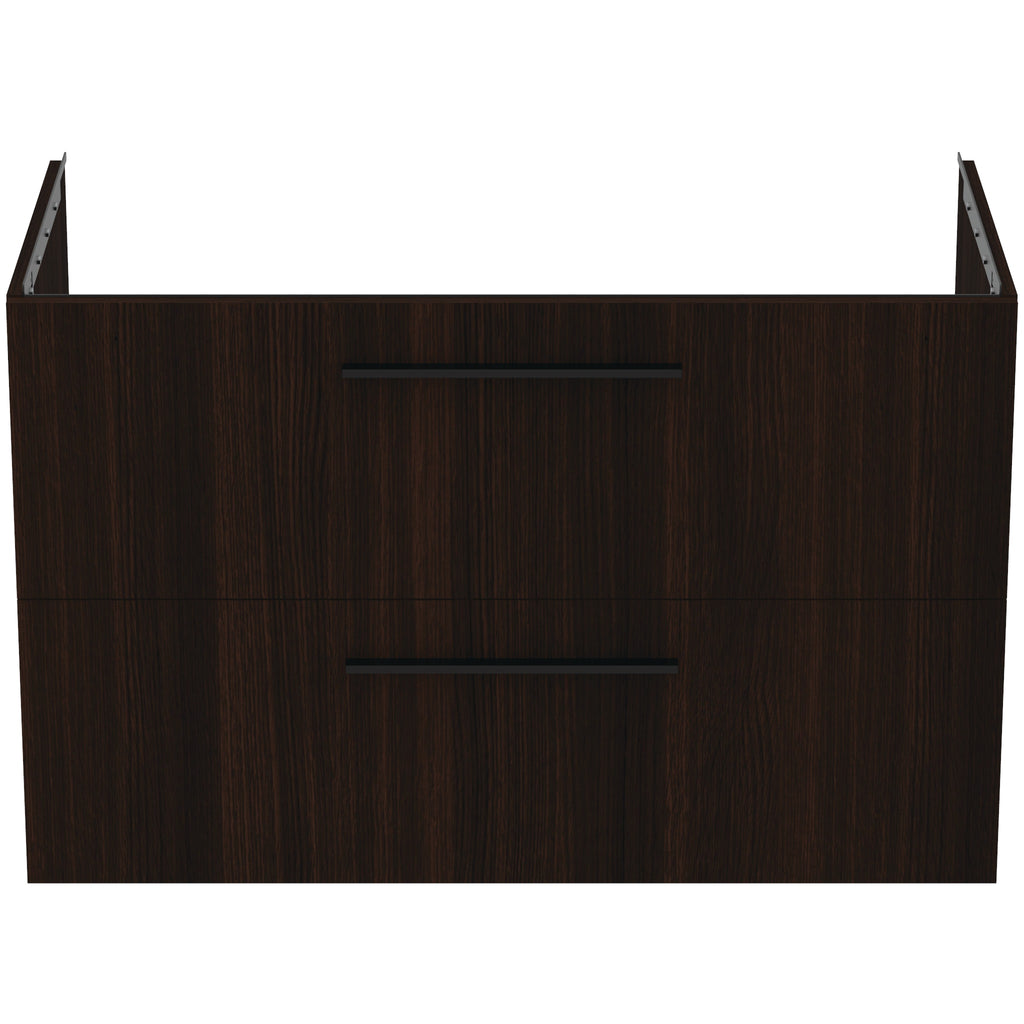 Ideal Standard i.Life B 1000mm Wall Hung Vanity Unit With 2 Drawers Coffee Oak
