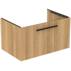 Ideal Standard i.Life B 800mm wall hung vanity unit with 1 Drawer natural oak