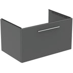 Ideal Standard i.Life B 800mm Wall Hung Vanity Unit With 1 Drawer Matt Quartz Grey