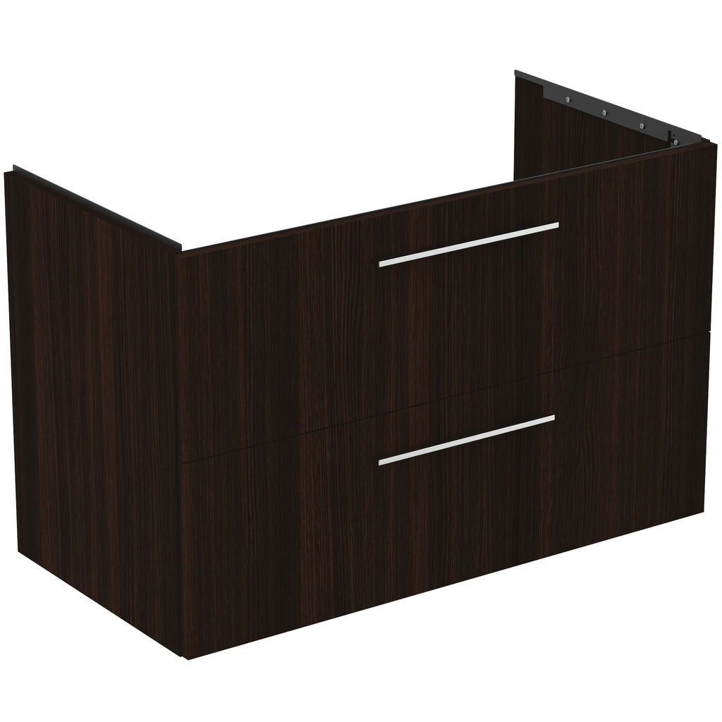 Ideal Standard i.Life B 1000mm Wall Hung Vanity Unit With 2 Drawers Coffee Oak