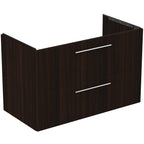 Ideal Standard i.Life B 1000mm Wall Hung Vanity Unit With 2 Drawers Coffee Oak