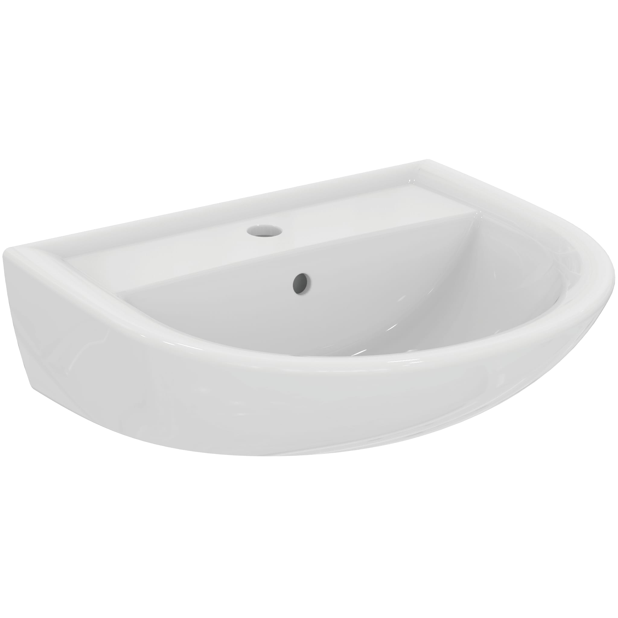Armitage shanks Sandringham 21 1 taphole 55cm pedestal washbasin with overflow, no chainstay hole