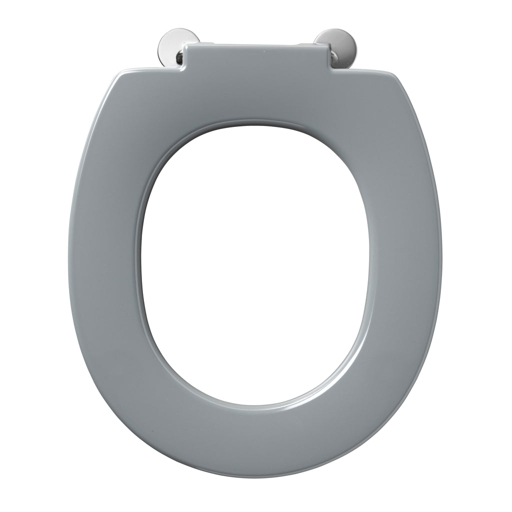 Armitage Shanks Contour 21 toilet seat only with top fixing hinges and retaining buffers, grey