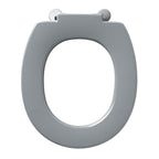 Armitage Shanks Contour 21 toilet seat only with top fixing hinges and retaining buffers, grey