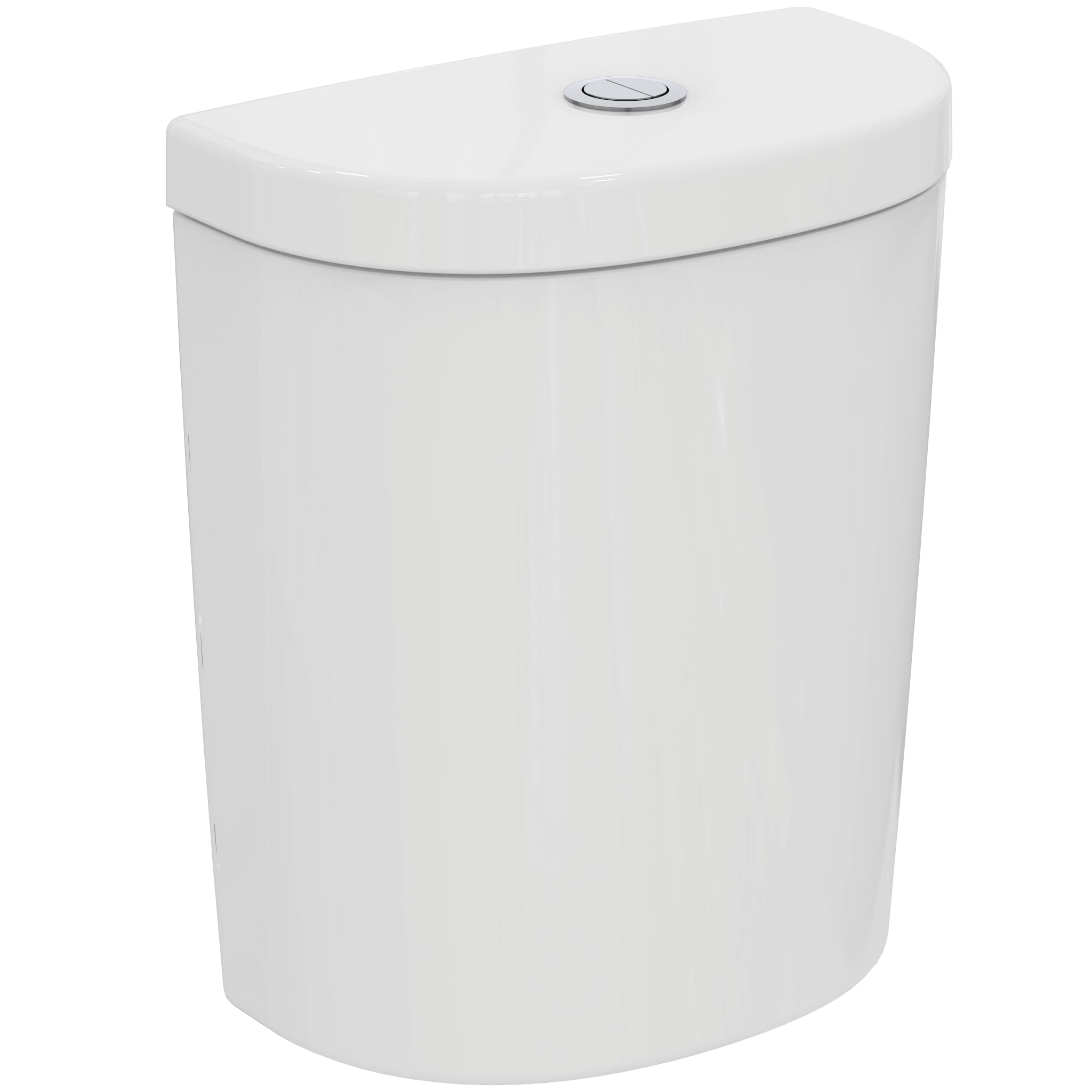 Ideal Standard Concept Arc close coupled delay fill 4/2 6 litre cistern, dual flush push button valve, bottom supply and interl overflow