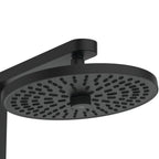 Ideal Standard Ceratherm ALU+ Shower System with exposed single lever shower mixer 260mm 2 function shower head 100mm 2 function handspray and 2 shelves silk black