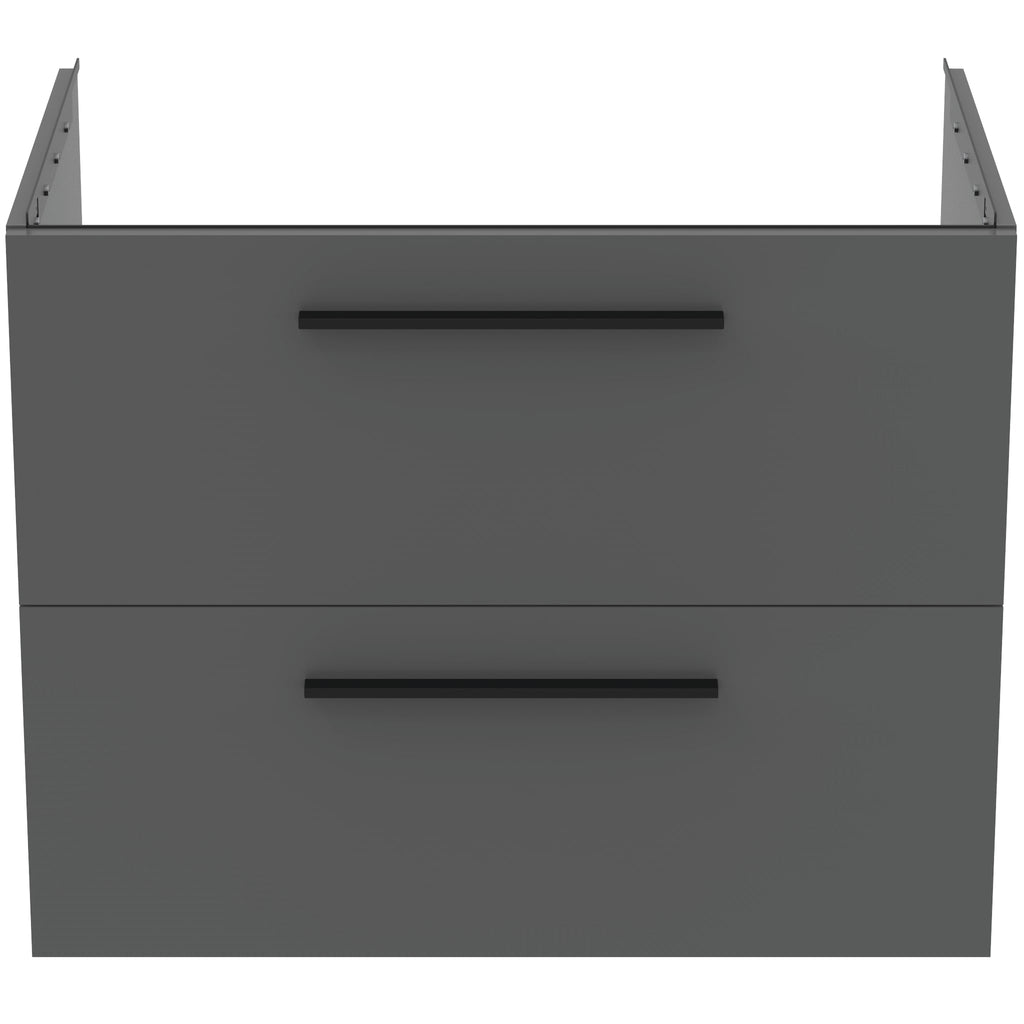 Ideal Standard i.Life B 800mm Wall Hung Vanity Unit With 2 Drawers Matt Quartz Grey